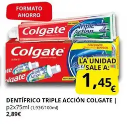 Supermercados MAS COLGATE Dentífrico triple acción oferta