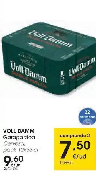Eroski Voll Damm Garagardoa 12 x 33cl oferta