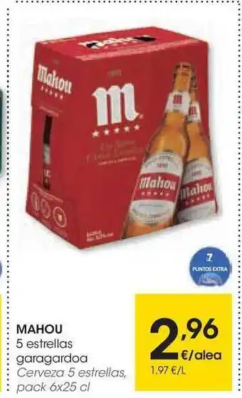 Eroski Mahou 5 Estrellas Garagardoa 6 x 25cl oferta