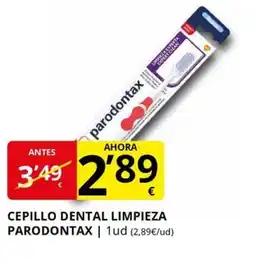 Supermercados MAS PARODONTAX Cepillo dental limpieza oferta