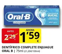 Supermercados MAS ORAL B Dentífrico complete enjuague oferta
