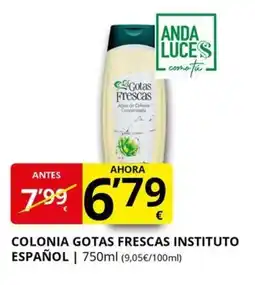 Supermercados MAS INSTITUTO ESPAÑOL Colonia gotas frescas oferta