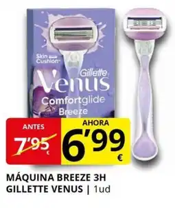 Supermercados MAS GILLETTE Venus máquina breeze 3h oferta