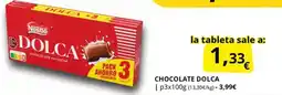 Supermercados MAS NESTLE Dolca chocolate oferta