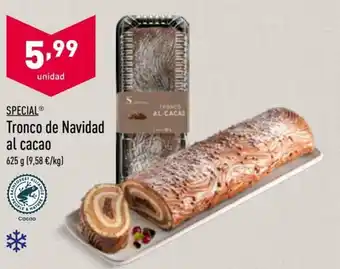 ALDI Special Tronco de Navidad Al Cacao 625 g oferta