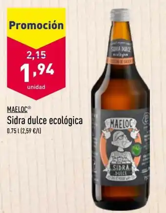 ALDI Maeloc Sidra Dulce Ecológica 0.75 L oferta