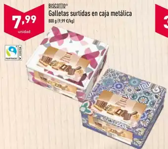 ALDI Riscotto Galletas Surtidas en Caja Metálica 800 g oferta