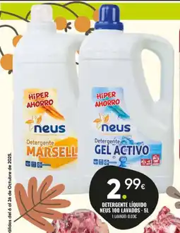 Family Cash Detergente líquido neus 100 lavados oferta