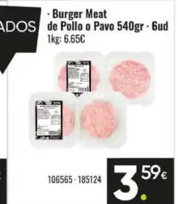 Family Cash Burger Meat de Pollo o Pavo oferta