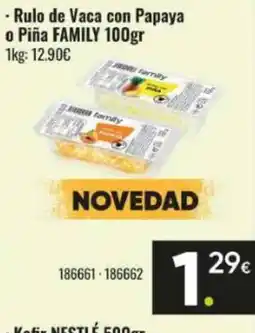 Family Cash FAMILY Rulo de Vaca con Papaya o Piña oferta
