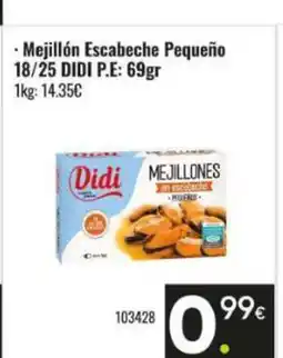 Family Cash DIDI Mejillón Escabeche Pequeño 18/25 oferta
