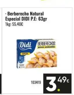 Family Cash DIDI Berberecho Natural Especia oferta