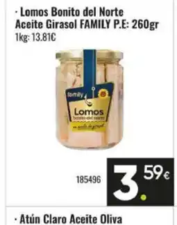 Family Cash FAMILY Lomos Bonito del Norte Aceite Girasol oferta