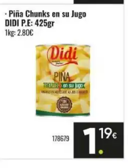 Family Cash DIDI Piña Chunks en su Jugo oferta