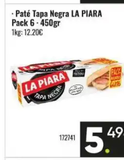 Family Cash LA PIARA Paté Tapa Negra oferta