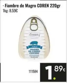 Family Cash COREN Fiambre de Magro oferta