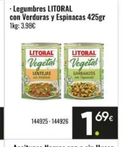 Family Cash LITORAL Legumbres con Verduras y Espinacas oferta