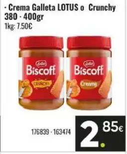 Family Cash LOTUS Crema Galleta o Crunchy oferta
