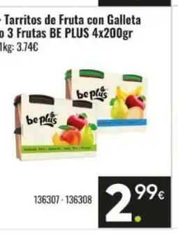 Family Cash BE PLUS Tarritos de Fruta con Galleta o 3 Frutas oferta