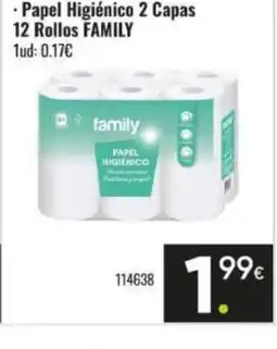 Family Cash FAMILY Papel Higiénico 2 Capas 12 Rollos oferta