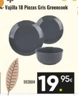 Family Cash Vajilla 18 Piezas Gris Greencook oferta