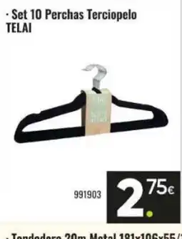 Family Cash TELAI Set 10 Perchas Terciopelo oferta