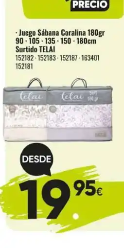 Family Cash Juego Sábana Coralina oferta