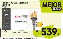Family Cash TCL TV 75P61K 75 4K Googletv hdr10 bt 744020 oferta