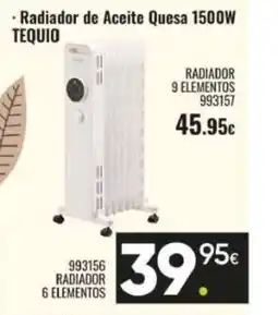 Family Cash Radiador de Aceite Quesa 1500W TEQUIO oferta