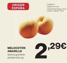 Hipercor Melocotón amarillo oferta