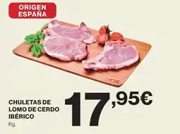 Hipercor Chuletas de lomo de cerdo ibérico oferta
