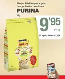 SPAR Fragadis PURINA Menjar Friskies per a gats bou, pollastre i verdures oferta