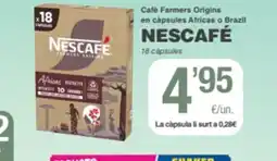 SPAR Fragadis NESCAFÉ Cafe Farmers Origins en capsules Africas o Brazil oferta