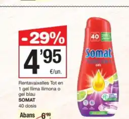 SPAR Fragadis SOMAT Rentavaixelles Tot en 1 gel llima llimona o gel blau oferta