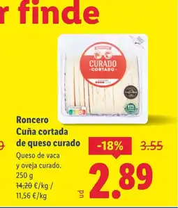 Lidl RONCERO Cuña cortada de queso curado oferta