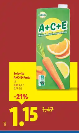 Lidl SOLEVITA A+C+E+Fruta oferta