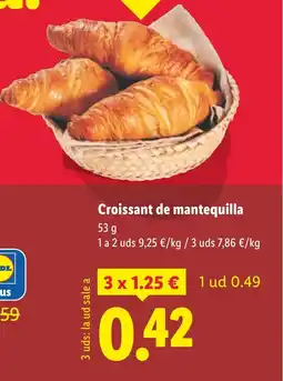 Lidl Croissant de mantequilla oferta