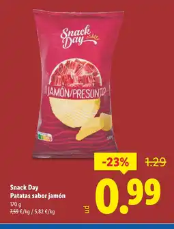 Lidl SNACK DAY Patatas sabor jamón oferta