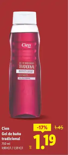 Lidl CIEN Gel de baño tradicional oferta