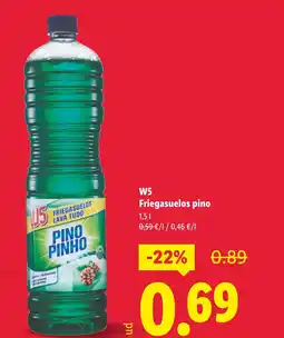 Lidl W5 Friegasuelos pino oferta