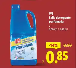 Lidl W5 Lejía detergente perfumada oferta