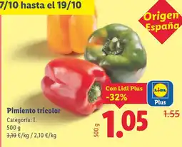 Lidl Pimiento tricolor oferta