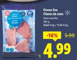 Lidl OCEAN SEA Filetes de atún oferta