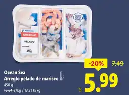 Lidl OCEAN SEA Arreglo pelado de marisco oferta