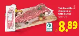 Lidl Tira de costilla de cerdo a las finas hierbas oferta