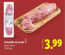 Lidl Solomillo de cerdo oferta