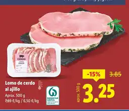 Lidl Lomo de cerdo al ajillo oferta