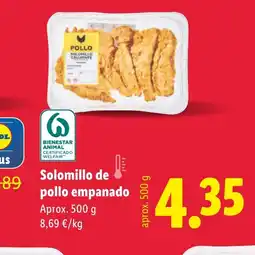 Lidl Solomillo de pollo empanado oferta