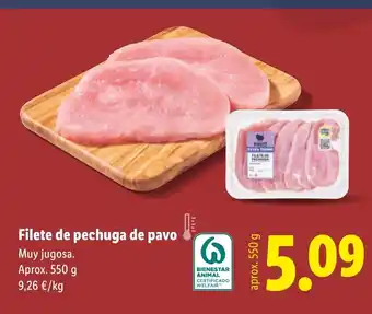 Lidl Filete de pechuga de pavo oferta