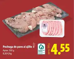 Lidl Pechuga de pavo al ajillo oferta